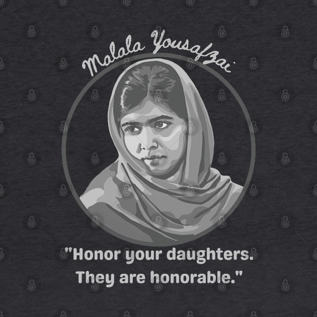 Malala Yousafzai Portrait and Quote by Slightly Unhinged